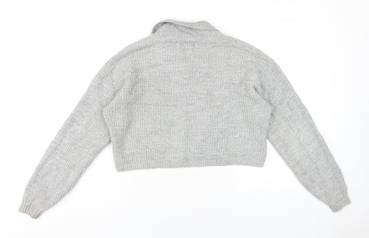 Womens UK Size S Hollister Grey Pullover Jumper