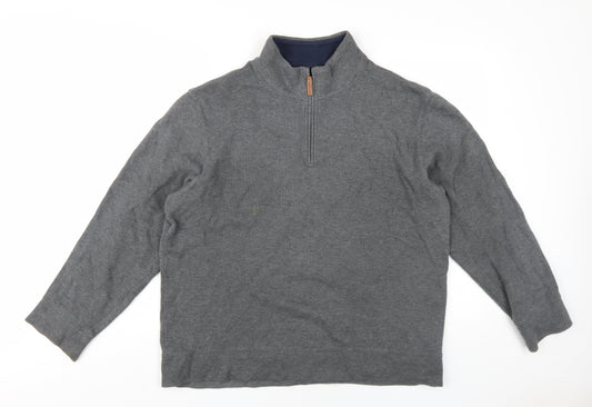 Mens UK Size L Lands' End Grey Pullover Sweatshirt