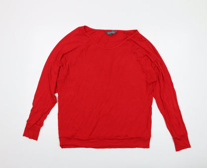 Womens UK Size 10 SOSANDAR Red Basic Blouse