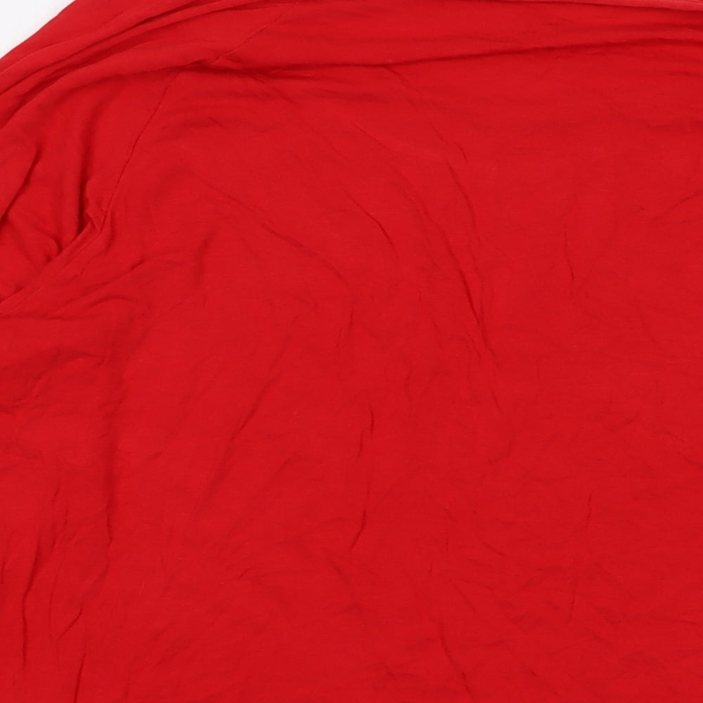 Womens UK Size 10 SOSANDAR Red Basic Blouse