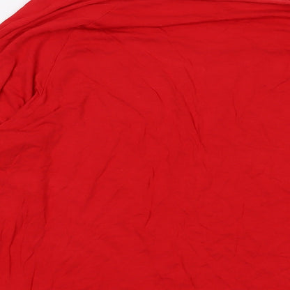 Womens UK Size 10 SOSANDAR Red Basic Blouse