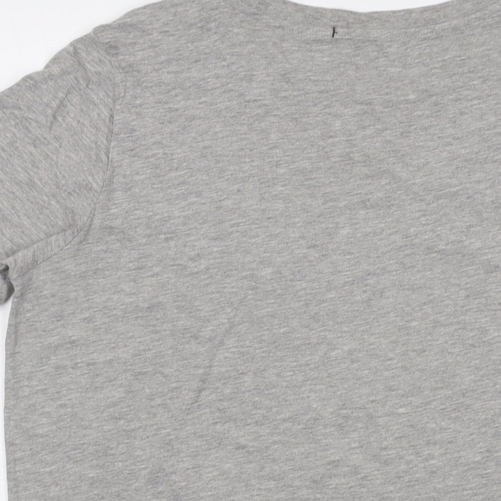 Lee Mens Grey Cotton T-Shirt Size L Crew Neck