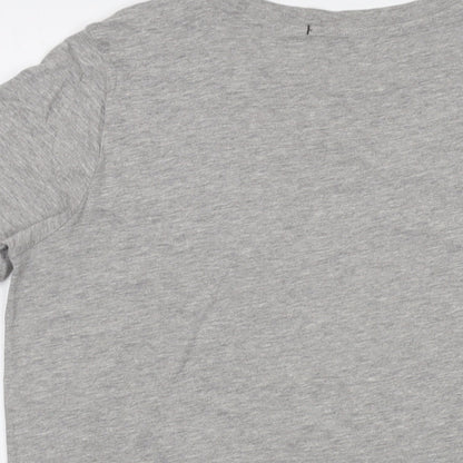 Lee Mens Grey Cotton T-Shirt Size L Crew Neck