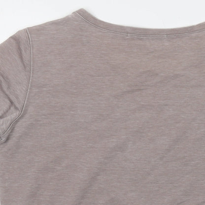 Womens UK Size L YAYA Beige Basic T-Shirt