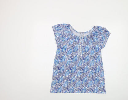 Womens UK Size M TRU Blue Basic T-Shirt