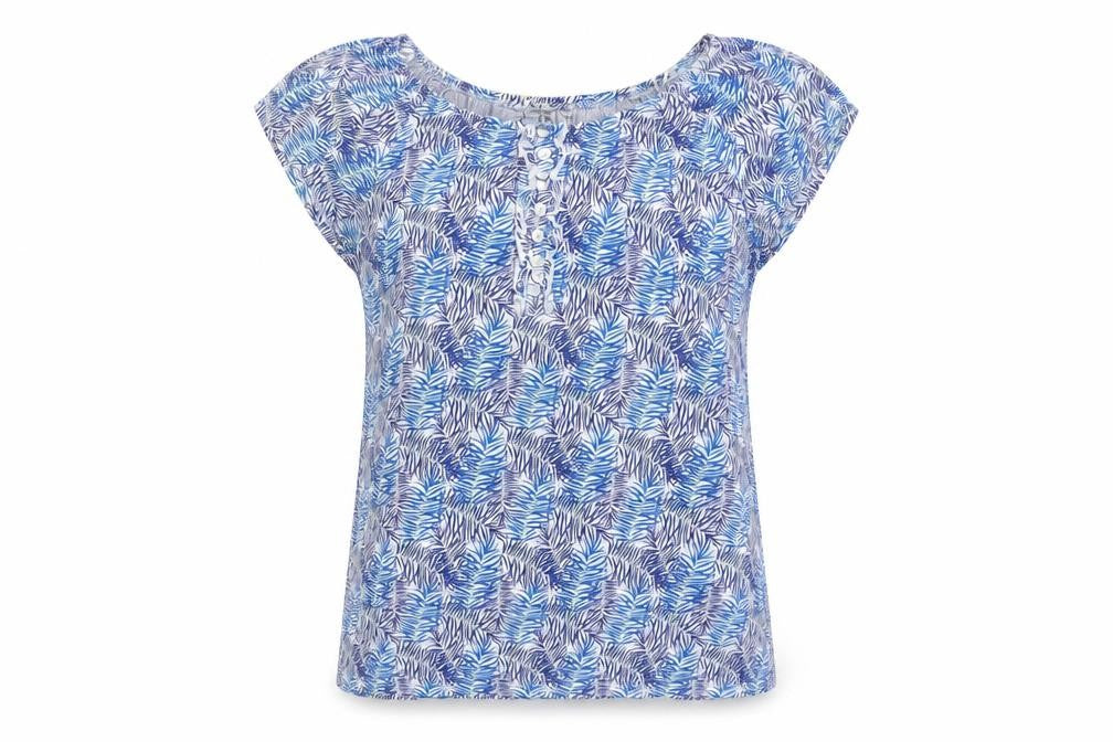 Womens UK Size M TRU Blue Basic T-Shirt