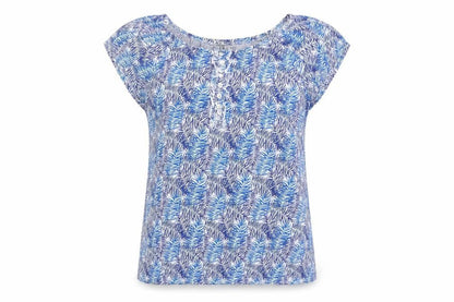 Womens UK Size M TRU Blue Basic T-Shirt