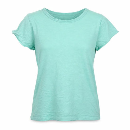 Thought Womens Green Cotton Basic T-Shirt Size 12 Round Neck