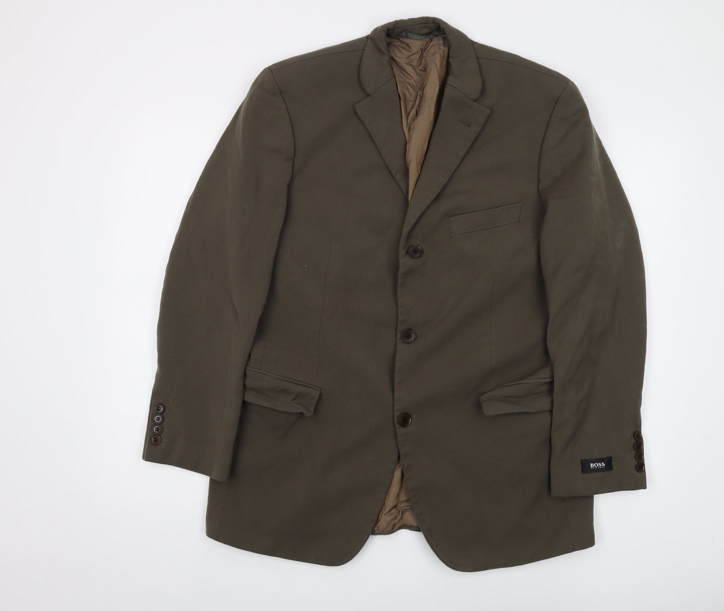 Mens UK Size 40 Boss Regular Beige Suit Jacket