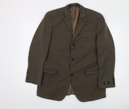 Mens UK Size 40 Boss Regular Beige Suit Jacket