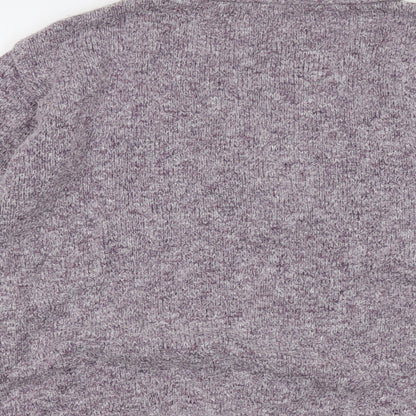 Berkertex Womens Purple V-Neck Acrylic Cardigan Jumper Size 14