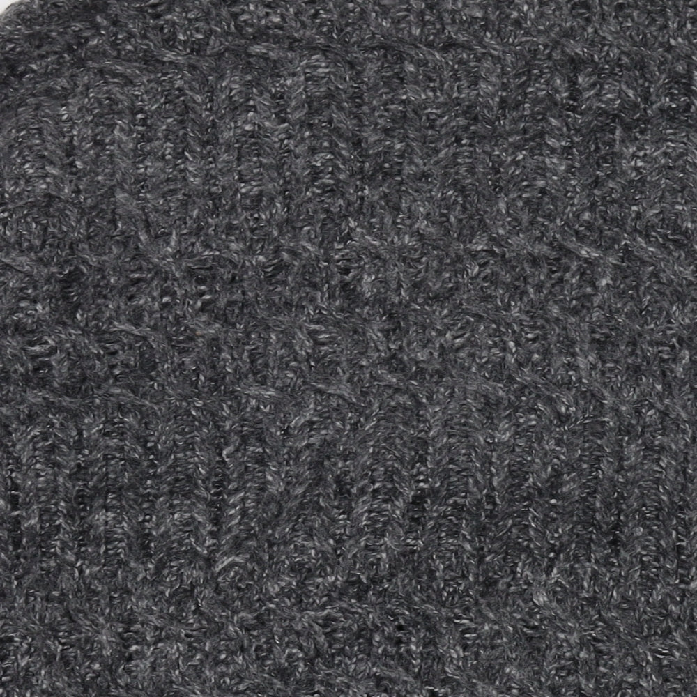 Fillipa K Womens Grey V-Neck Nylon Cardigan Jumper Size S