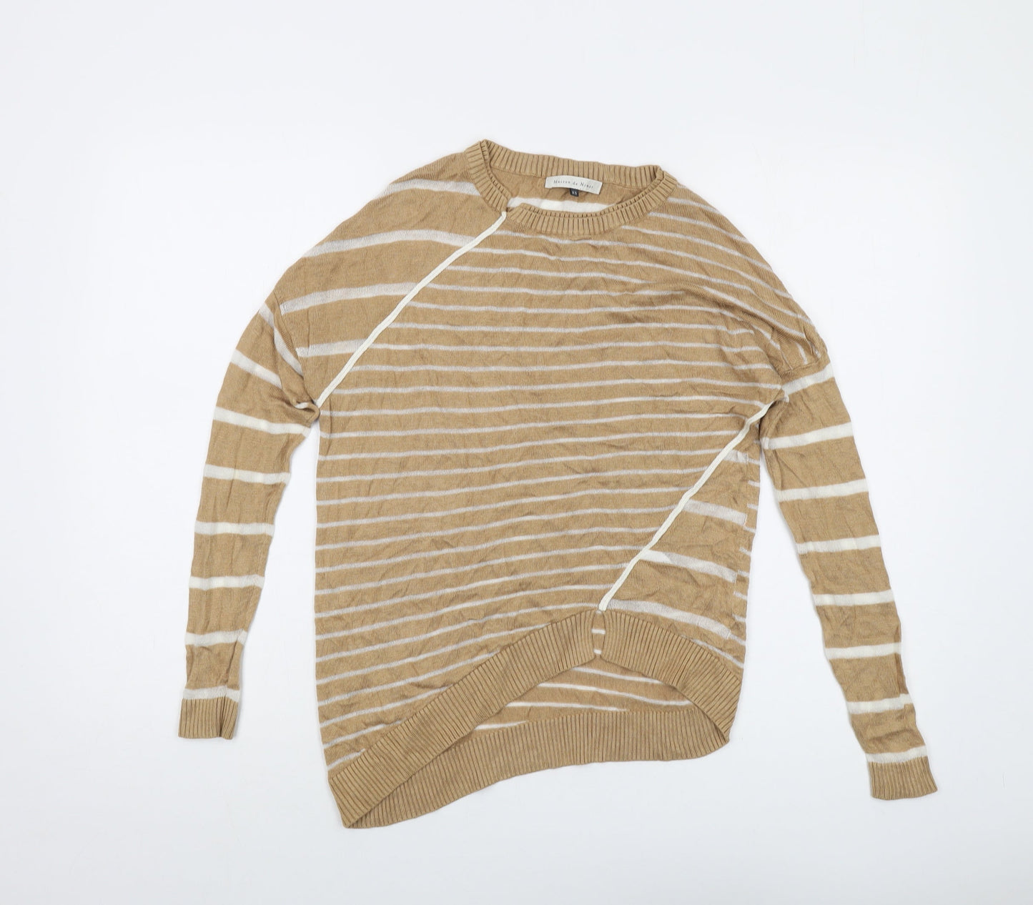 Womens UK Size XS Maison de Nimes Beige Pullover Jumper