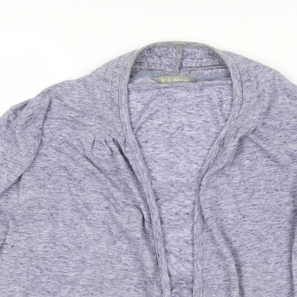 Womens UK Size 10 Marks and Spencer Blue Wrap T-Shirt