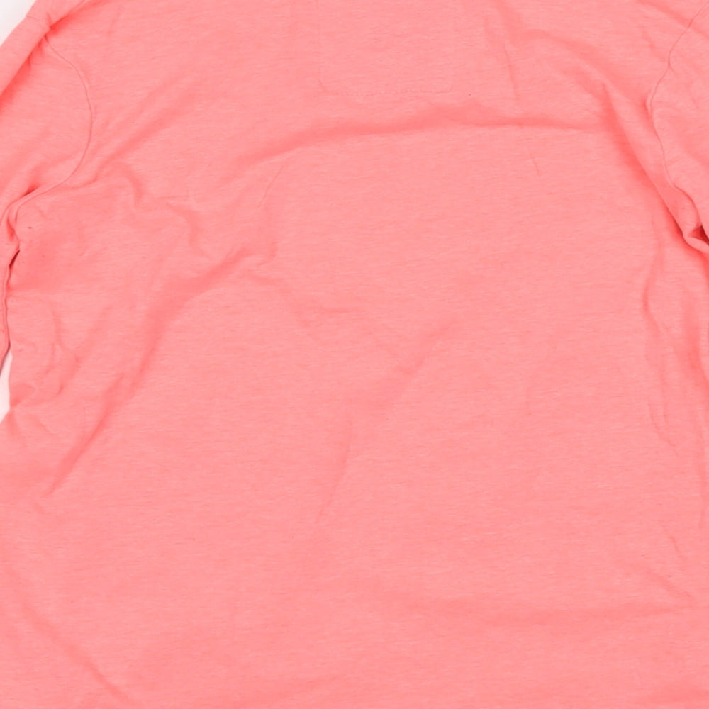NEXT Girls Pink Cotton Basic T-Shirt Size 10 Years Boat Neck Pullover