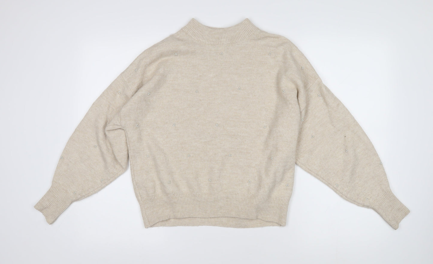 Womens UK Size S H&M Beige Pullover Jumper