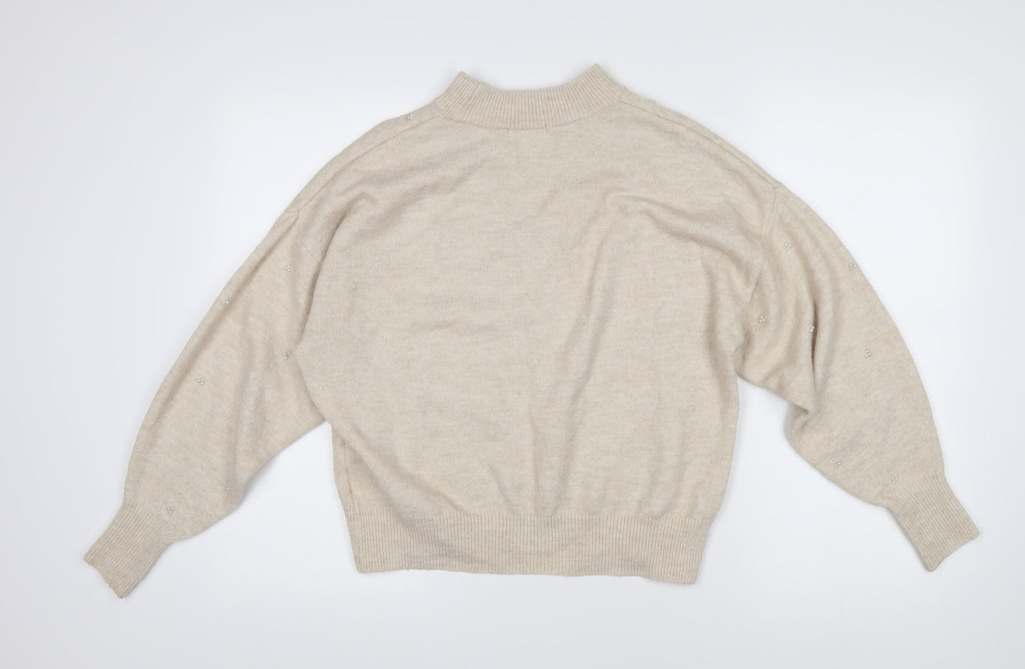 Womens UK Size S H&M Beige Pullover Jumper