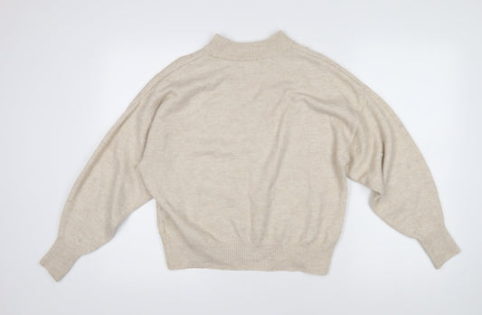 Womens UK Size S H&M Beige Pullover Jumper