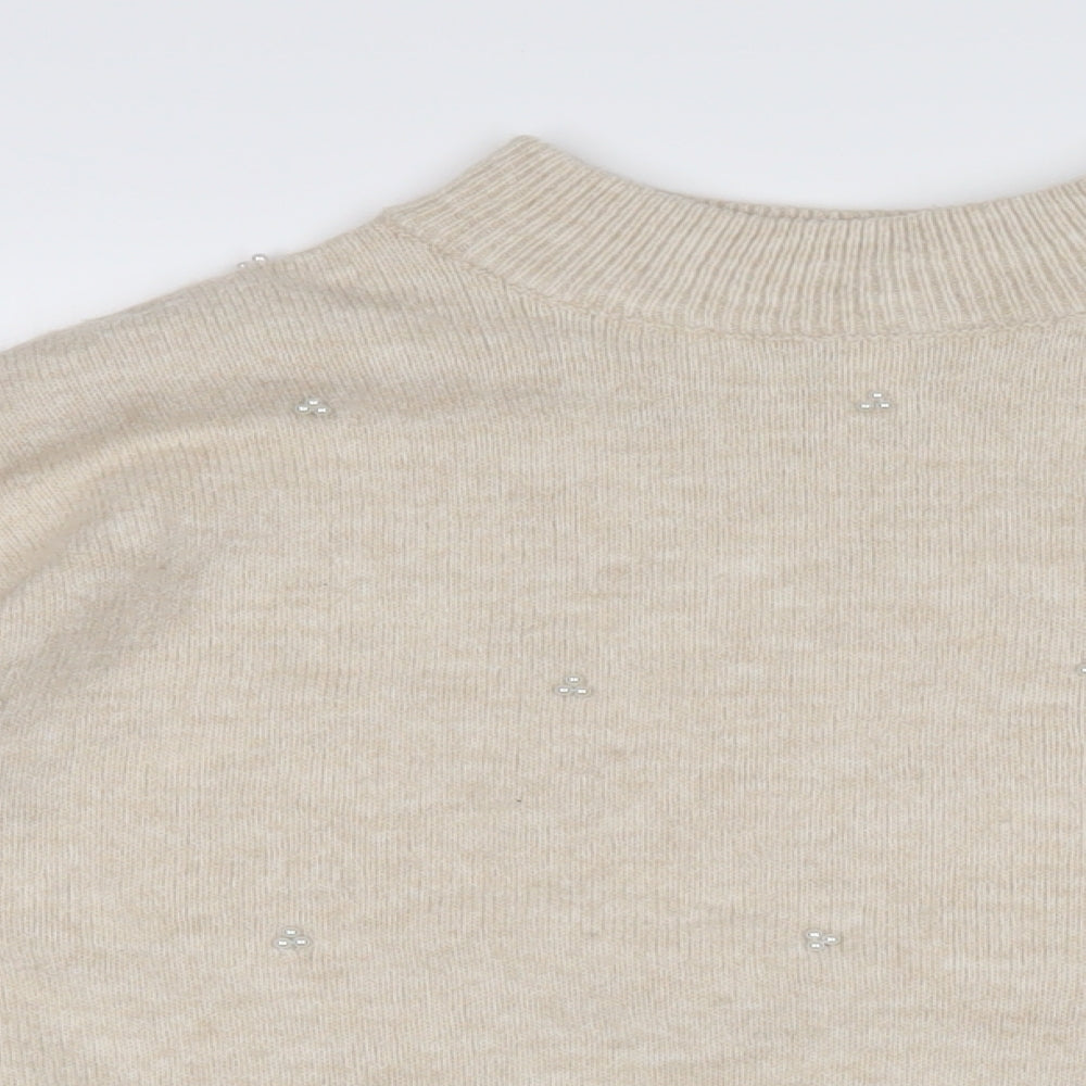 Womens UK Size S H&M Beige Pullover Jumper