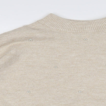 Womens UK Size S H&M Beige Pullover Jumper