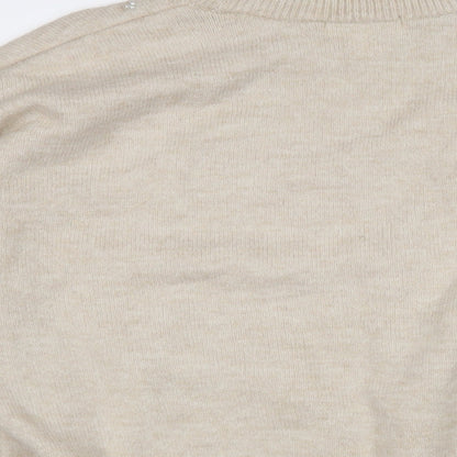 Womens UK Size S H&M Beige Pullover Jumper