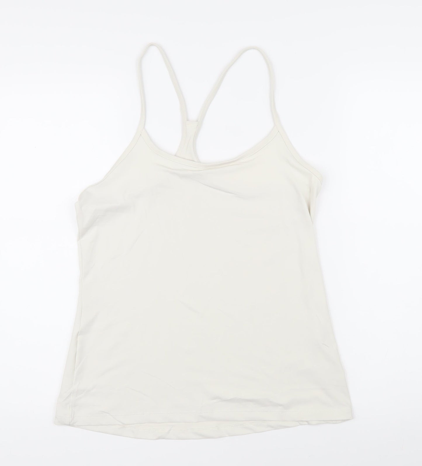 Womens UK Size 14 GOODMOVE Ivory Basic T-Shirt