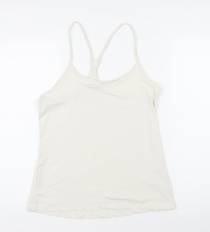 Womens UK Size 14 GOODMOVE Ivory Basic T-Shirt