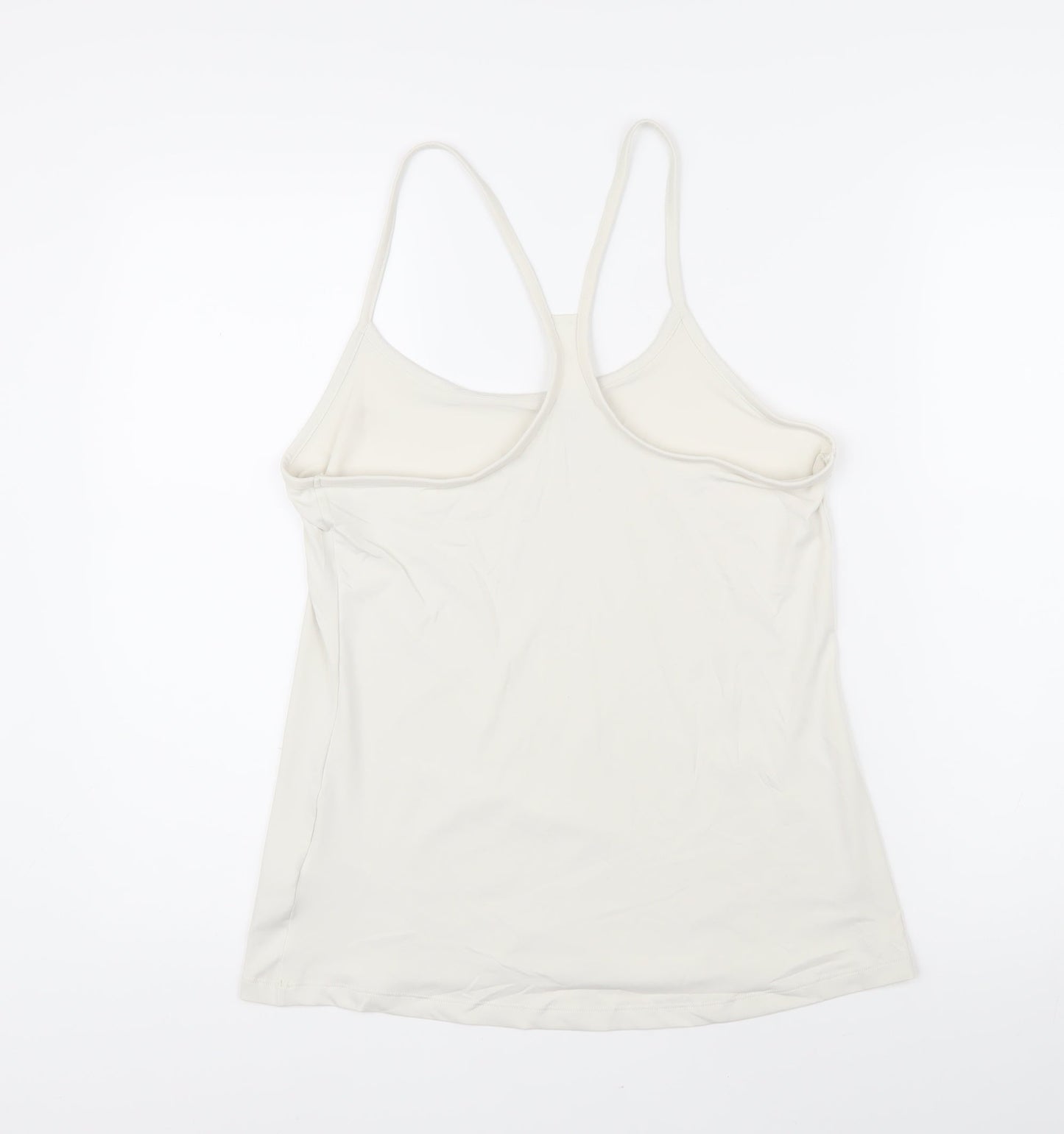 Womens UK Size 14 GOODMOVE Ivory Basic T-Shirt
