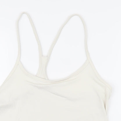 Womens UK Size 14 GOODMOVE Ivory Basic T-Shirt