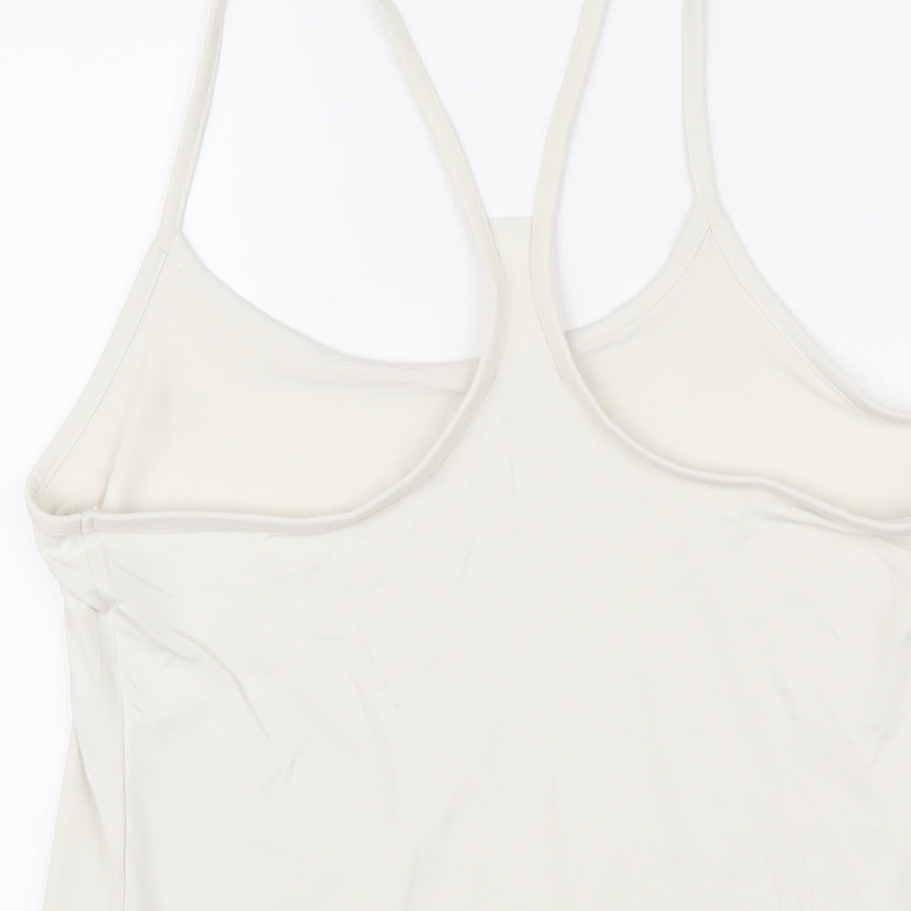 Womens UK Size 14 GOODMOVE Ivory Basic T-Shirt