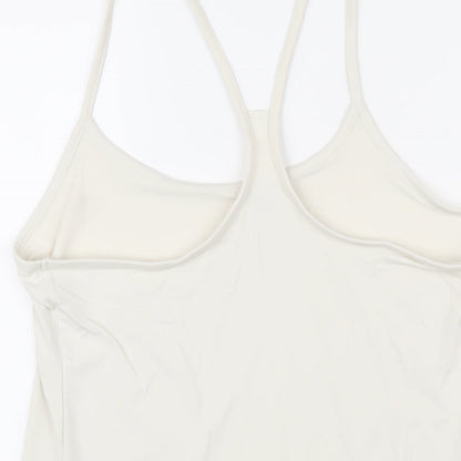 Womens UK Size 14 GOODMOVE Ivory Basic T-Shirt