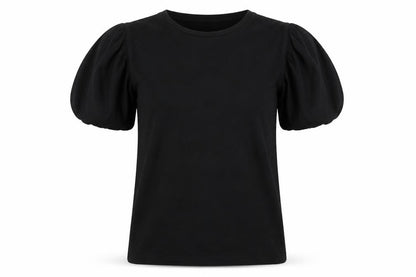 Womens UK Size 10 Warehouse Black Basic T-Shirt