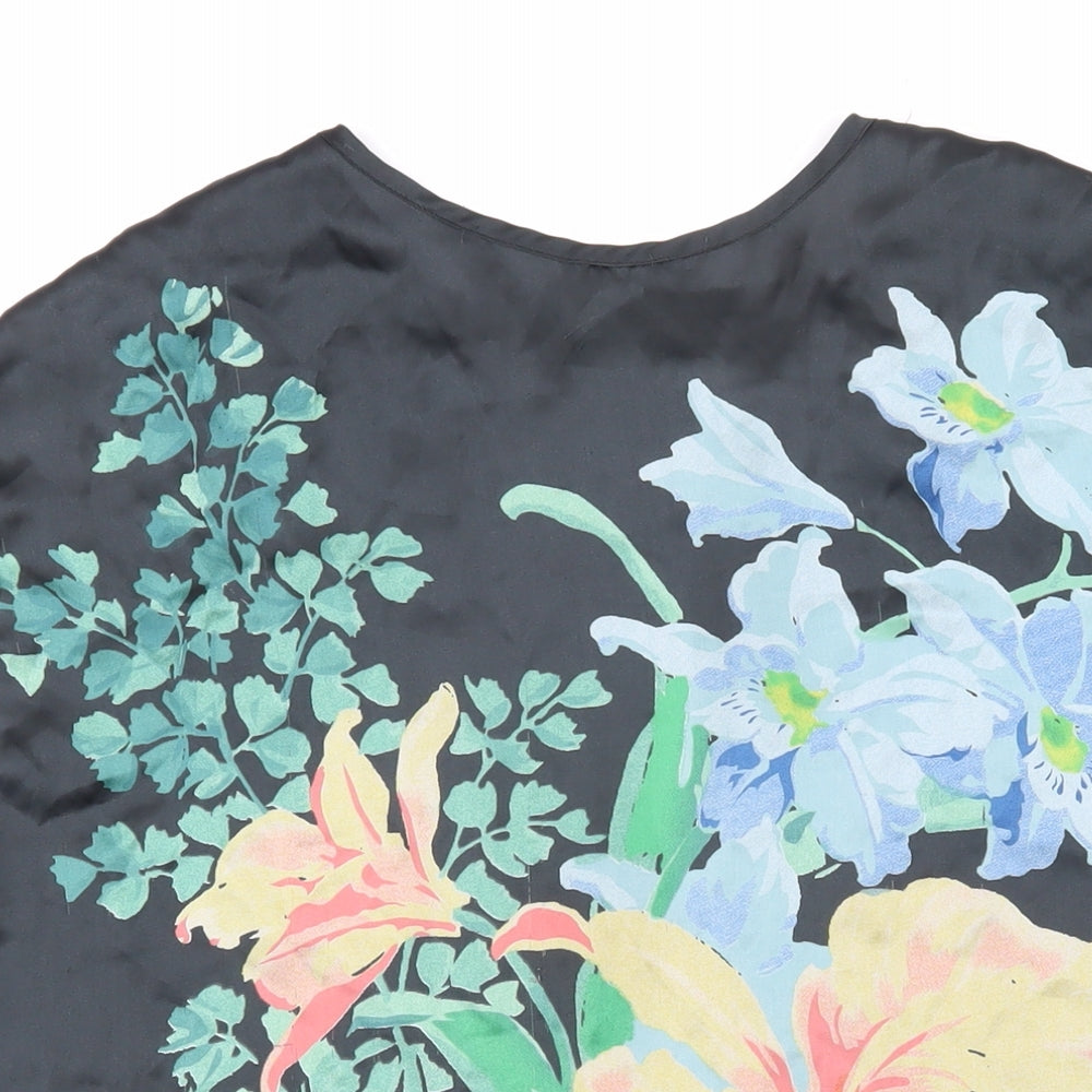 Womens UK Size M Wallis Black Tunic Blouse