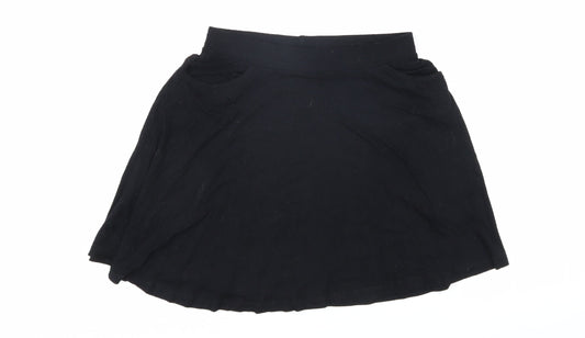 ASOS Womens Black Viscose A-Line Skirt Size 10 - Pockets on front