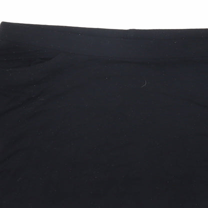 ASOS Womens Black Viscose A-Line Skirt Size 10 - Pockets on front