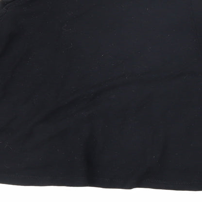 ASOS Womens Black Viscose A-Line Skirt Size 10 - Pockets on front