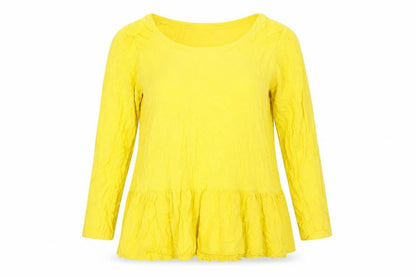 Womens UK Size 14 Together Yellow Tunic T-Shirt