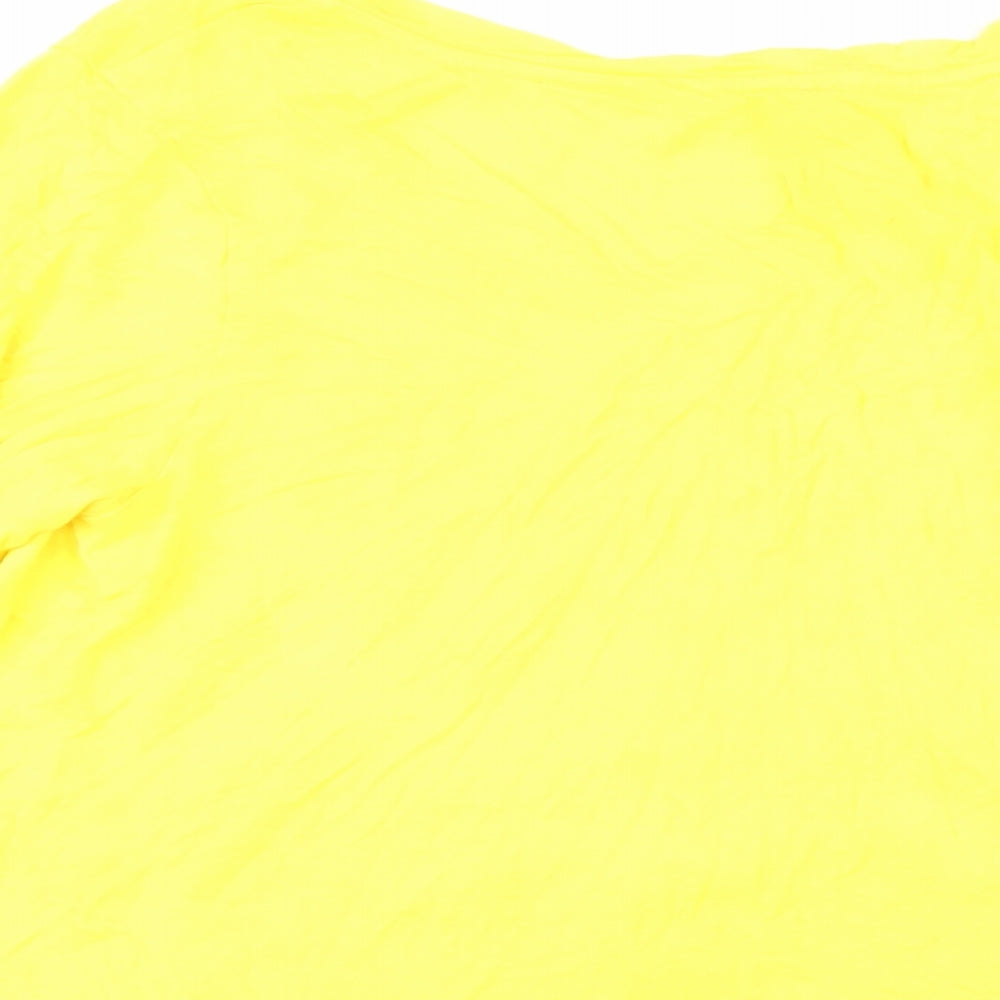 Womens UK Size 14 Together Yellow Tunic T-Shirt