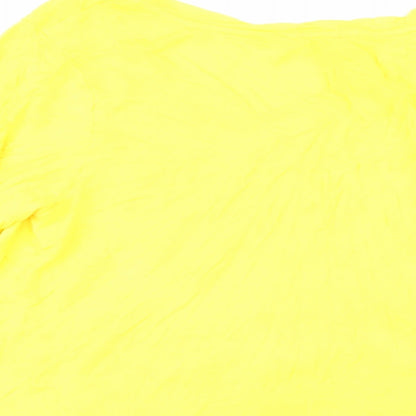 Womens UK Size 14 Together Yellow Tunic T-Shirt