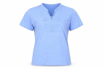 Womens UK Size S EWM Blue Basic T-Shirt