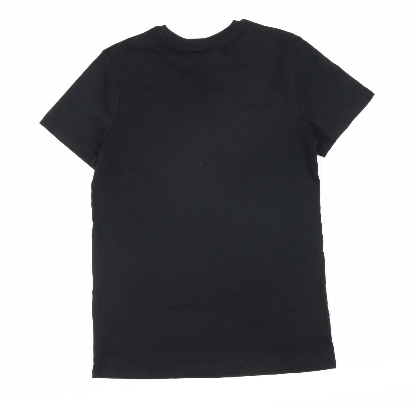 La Redoute Boys Black 100% Cotton Basic T-Shirt Size 16 Years Round Neck Pullover - Original & leader No rules only good vibes
