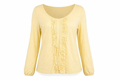 Womens UK Size 16 M&Co Yellow Basic T-Shirt