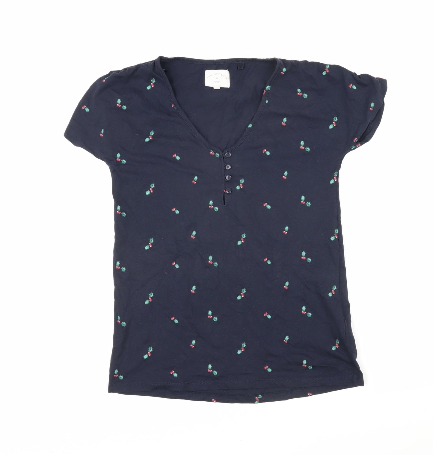 Womens UK Size XS NEXT Blue Basic T-Shirt