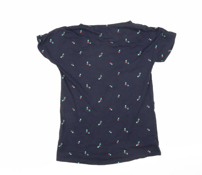 Womens UK Size XS NEXT Blue Basic T-Shirt