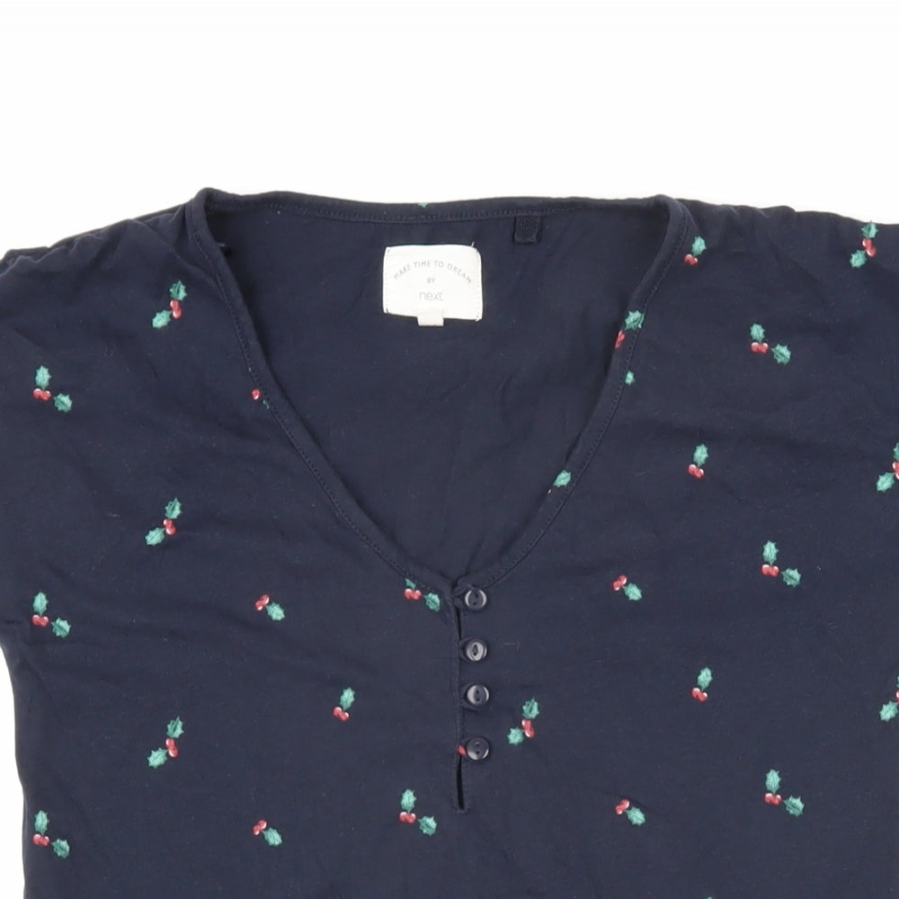 Womens UK Size XS NEXT Blue Basic T-Shirt