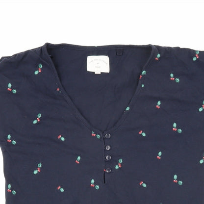 Womens UK Size XS NEXT Blue Basic T-Shirt