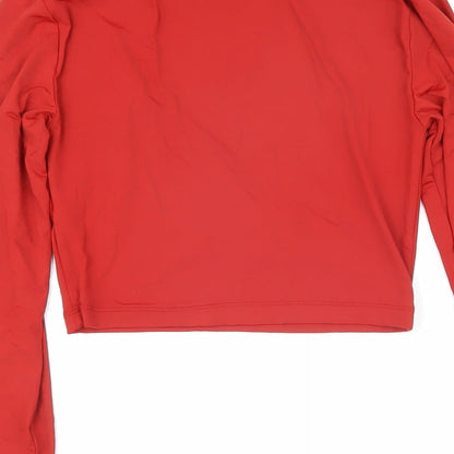 Womens UK Size M Zara Red Basic T-Shirt