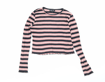 Womens UK Size 10 Topshop Multicoloured Basic T-Shirt