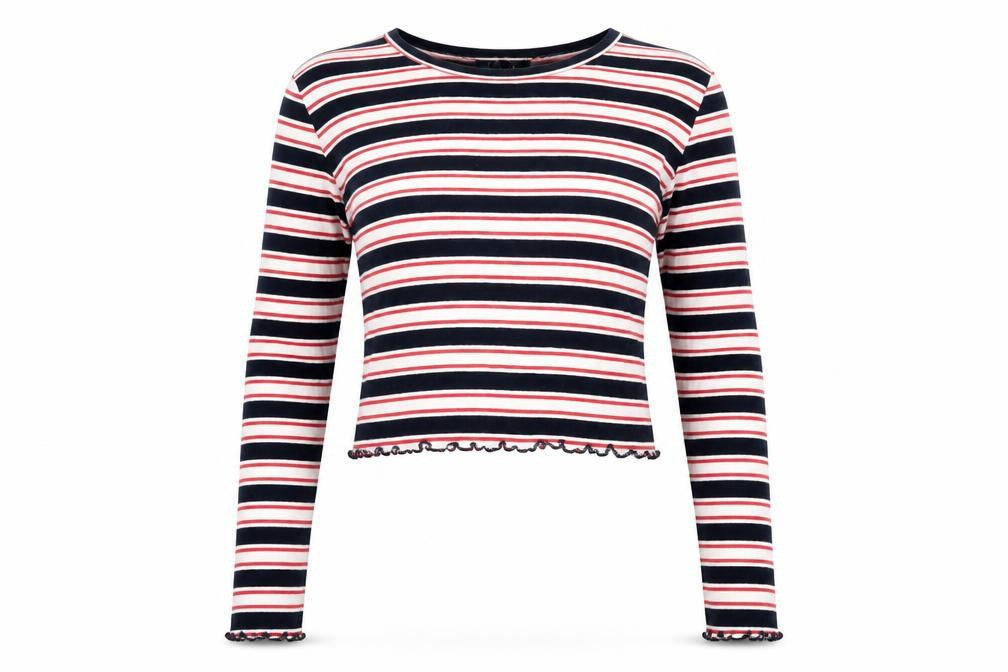 Womens UK Size 10 Topshop Multicoloured Basic T-Shirt