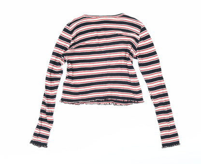 Womens UK Size 10 Topshop Multicoloured Basic T-Shirt